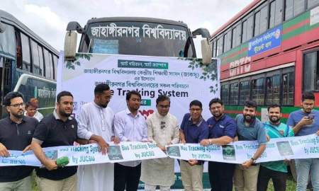 জাকসুর উদ্যোগে জাবির পরিবহন বাসে লাইভ ট্র্যাকিং সিস্টেম চালু