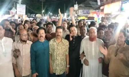 হাফিজ উদ্দিন ভারপ্রাপ্ত রাষ্ট্রপতি হওয়ায় ভোলায় আনন্দ মিছিল