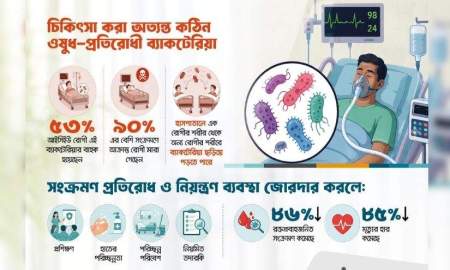 আইসিইউতে ওষুধ-প্রতিরোধী ব্যাকটেরিয়ায় সংক্রমিত হচ্ছে রোগীরা, আক্রান্তদের ৯০ ভাগেরই পরিণতি মৃত্যু