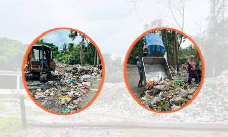গরুবাজারের সড়কে বর্জ্যের স্তূপ, পথচারী-চালকদের ভোগান্তি