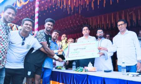 জেলা প্রশাসক গোল্ডকাপ ফুটবলে চ্যাম্পিয়ন কালীগঞ্জ পৌরসভা