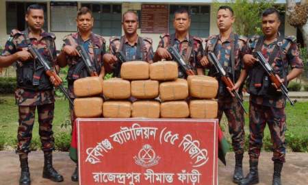 হবিগঞ্জে ৬০ কেজি ভারতীয় গাঁজা জব্দ