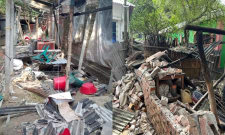 জমি নিয়ে বিরোধ, এক ভাইয়ের বসতবাড়িতে অপর ভাইয়ে দফায় দফায় হামলা