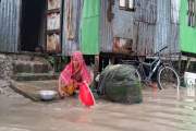 টানা বর্ষণে ভোলার মনপুরায় পানিবন্দি হাজারো মানুষ