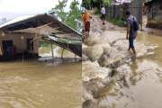 উজানের ঢলে ভেঙেছে সড়ক, ভেসেছে বিদ্যালয়
