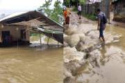 উজানের ঢলে ভেঙেছে সড়ক, ভেসেছে বিদ্যালয়