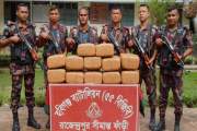 হবিগঞ্জে ৬০ কেজি ভারতীয় গাঁজা জব্দ