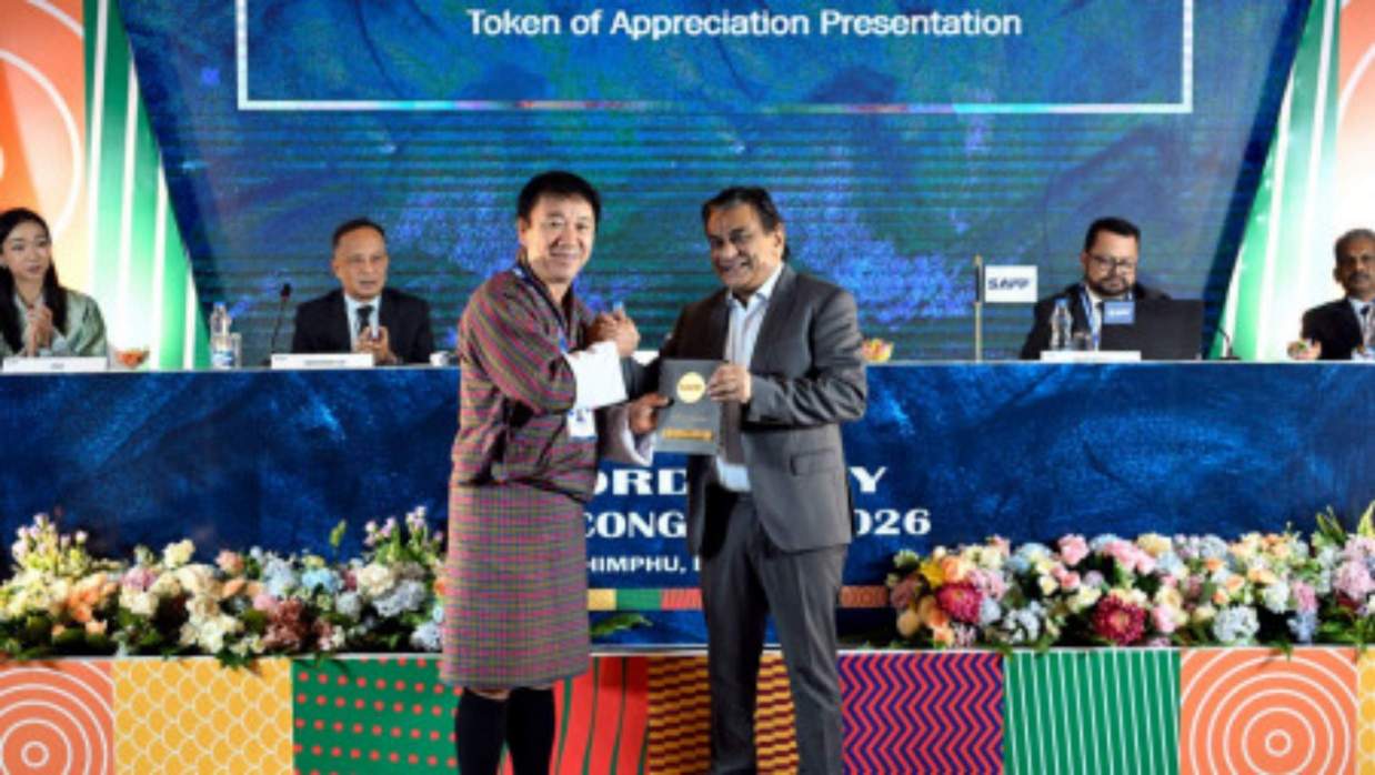 ভুটানের থিম্পুতে অনুষ্ঠিত সাফ কংগ্রেসে কাজী সালাহউদ্দিন