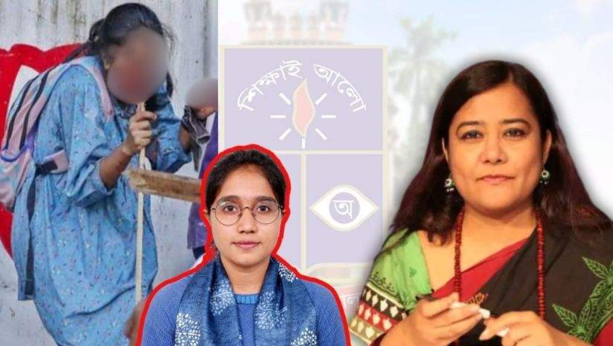 জুলাই গণঅভ্যুত্থানের সময় ছাত্রলীগের হামলায় আহত সানজিদা আহমেদ তন্বি এবং অধ্যাপক কাবেরি গায়েনে