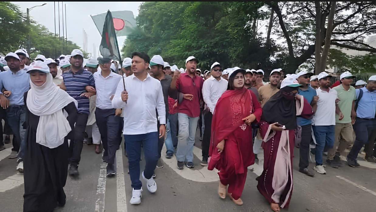 রাজধানীতে পদযাত্রা কর্মসূচি বাংলাদেশ জাতীয়তাবাদী ছাত্রদলের