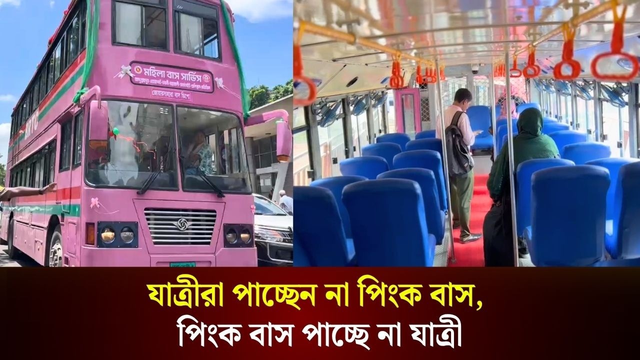  যাত্রীরা পাচ্ছেন না পিংক বাস, পিংক বাস পাচ্ছে না যাত্রী