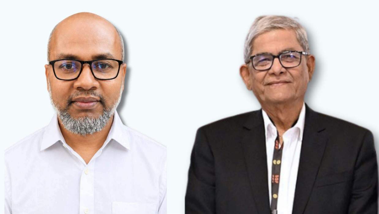 রাষ্ট্রপতি মির্জা ফখরুল ইসলাম আলমগীর ও জাবিপ্রবি উপাচার্য অধ্যাপক ড. মো. আমির হোসেন।