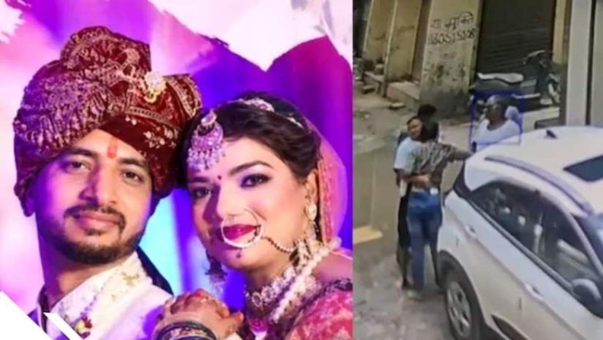 নিহত বিনয় গুপ্তা ও তার স্ত্রী রেখার বিয়ের ছবি এবং মারধরের পর উদ্ধারের দৃশ্য