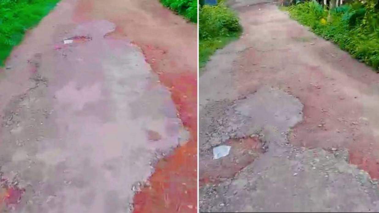 দাশের বাজার-রসুলপুর সড়ক এখন খানাখন্দে ভরা