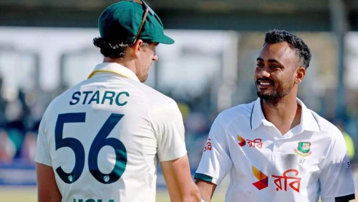 শরিফুল ইসলাম ও মিচেল স্টার্ক 