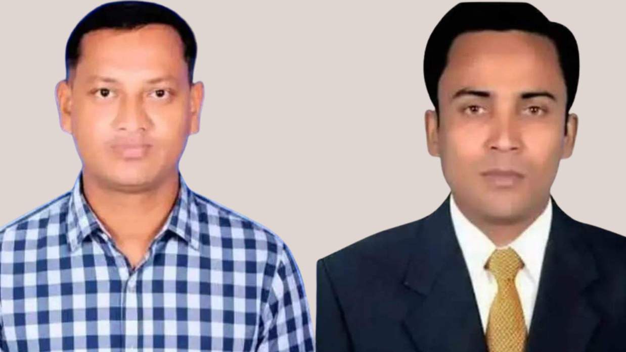 নতুন কমিটির আহ্বায়ক রফিক উল্যা ও সদস্য সচিব মাসুদুর রহমান মাসুদ