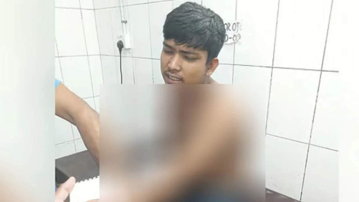 আহত হয়ে হাসপাতালে ভর্তি