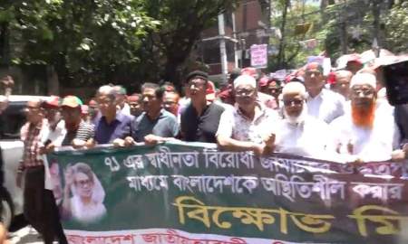 বাংলাদেশকে অস্থিতিশীল করার ষড়যন্ত্রের প্রতিবাদে বিএনপির বিক্ষোভ