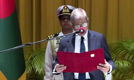 শপথ বাক্যে যা পাঠ করেছিলেন রাষ্ট্রপতি 