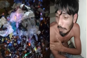 পুলিশের উপস্থিতিতে ৩ পাচারকারীকে গণপিটুনি ও চোলাই মদে আগুন