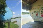 নদীর ভাঙনে হুমকির মুখে প্রাথমিক বিদ্যালয়, আতঙ্কে শিক্ষার্থী…