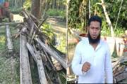 খাল থেকে ব্রিজের বীমের লোহা তুলে নিলেন স্বেচ্ছাসেবকদল নেতা,…