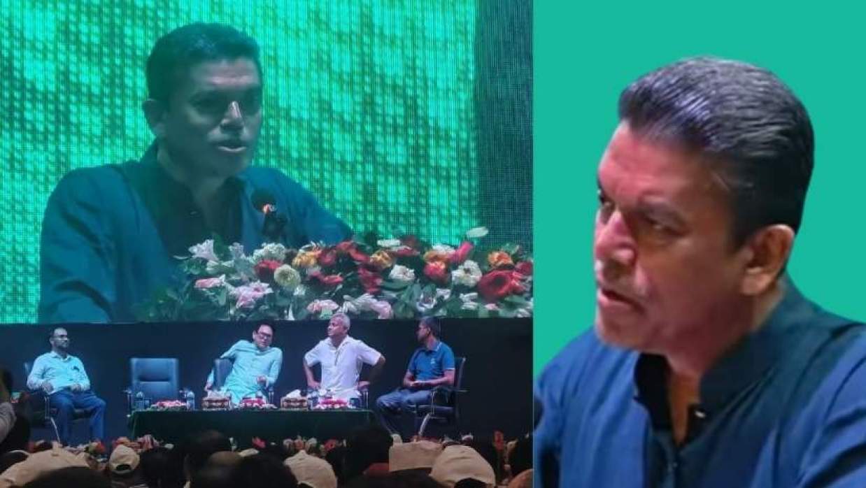জাতীয় সংসদের হুইপ ও খুলনা-৩ আসনের সংসদ সদস্য রকিবুল ইসলাম বকুল কথা বলছেন