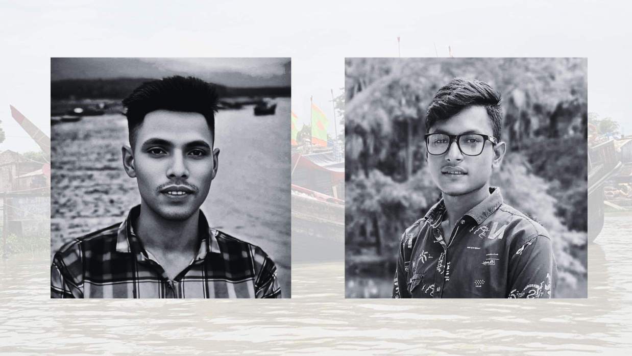 নিহত সাকিব হোসেন ও মুহাম্মদ ইমন।