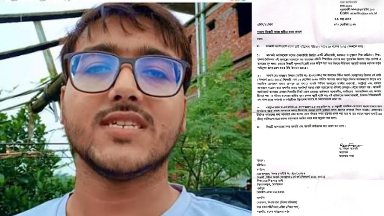 ভাইরাল শিক্ষার্থী মো. আব্দুল্লাহ সিফাত
