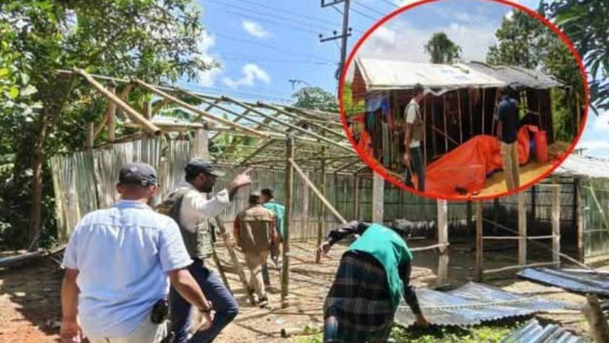 উখিয়ায় বন বিভাগ জমিতে অবৈধ স্থাপনা উচ্ছেদ করা হয়