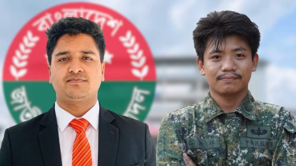 বা দিক থেকে প্রথমে ছাত্রদল নেতা নাছিম উদ্দিন ও পরে অতীশ দীপঙ্কর শ্রীজ্ঞান হলের ভিপি রিপুল চাকমা