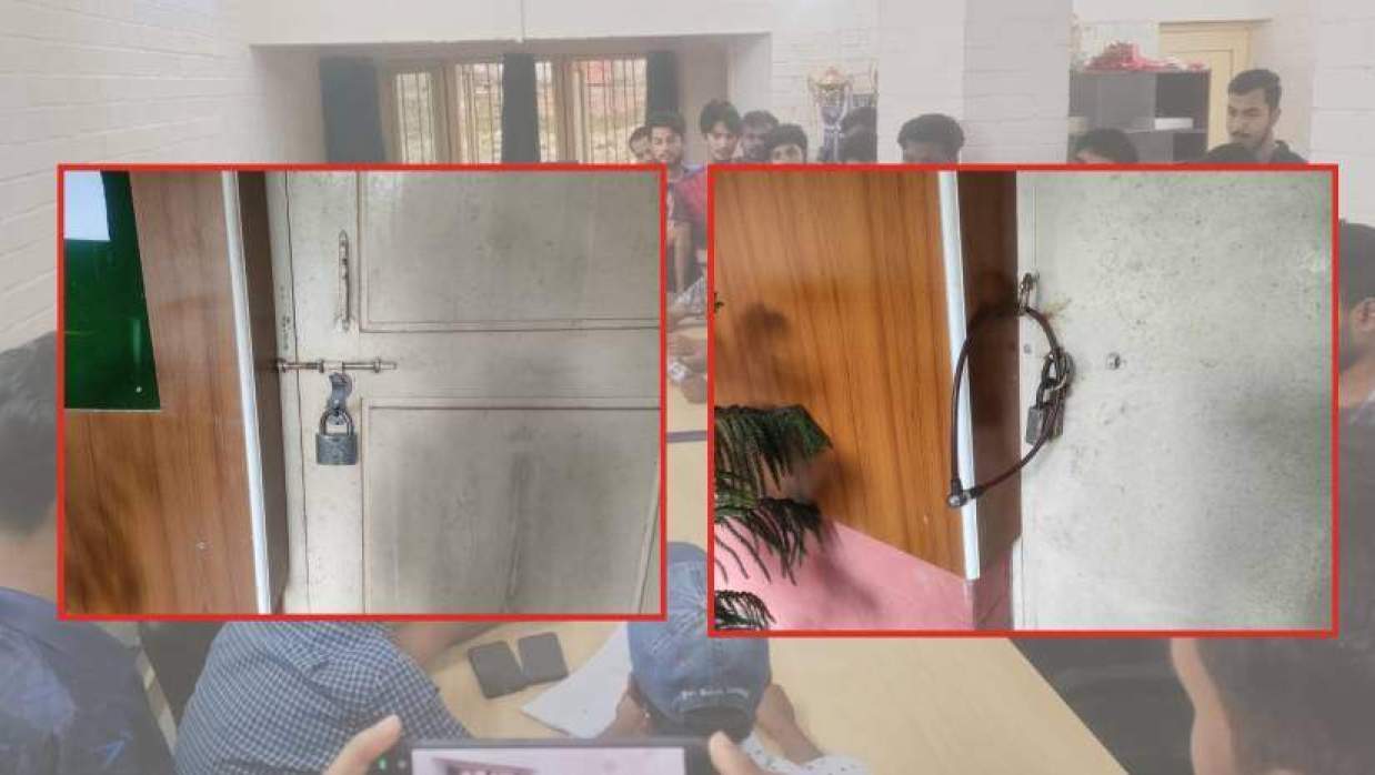 আলাওল হলের প্রাধ্যক্ষ কার্যালয়ে তালা ঝুলিয়ে দিয়েছেন আবাসিক শিক্ষার্থীরা