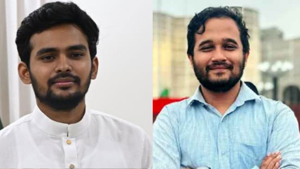 আসিফ মাহমুদ সজীব ভূঁইয়া ও মীর মাহবুবুর রহমান (স্নিগ্ধ)।