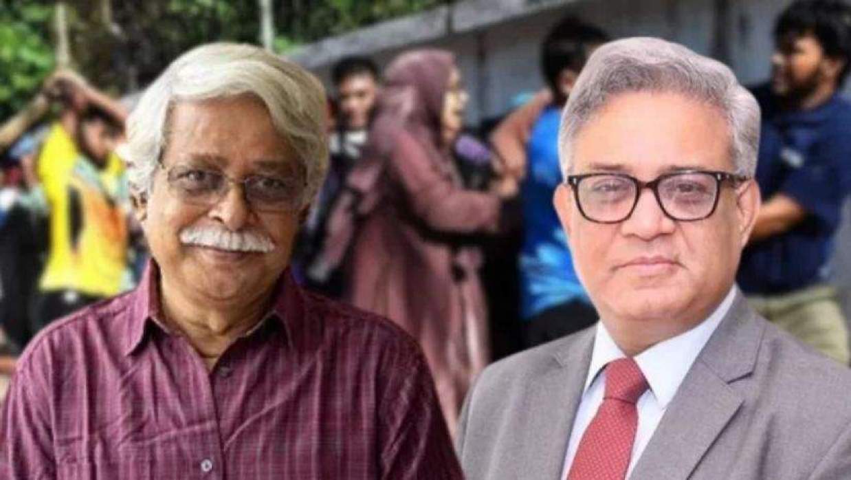 অধ্যাপক জাফর ইকবাল ও  ঢাবির সাবেক ভিসি ড. মাকসুদ কামাল