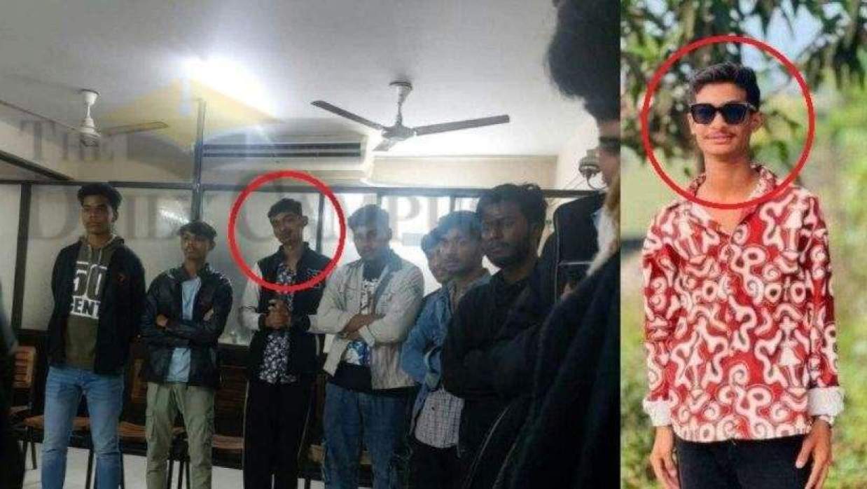 গাঁজাসহ দেড় বছর আগে আসামি ফাহাদসহ সাতজন আটক হয়েছিল, ডানে আসামি ফাহাদ