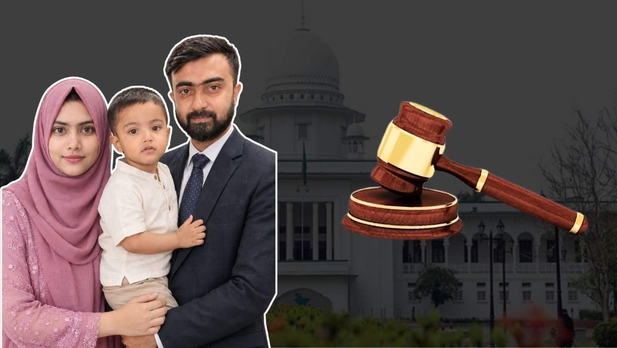 স্বামী ও সন্তানের সঙ্গে আফরিনা আনসারী তুলী