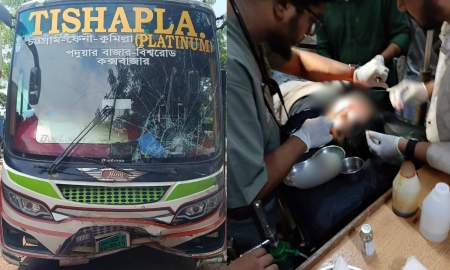 বাসের ধাক্কায় অটোরিকশায় থাকা নার্সিং ছাত্রীসহ নিহত ২, আহত ৩
