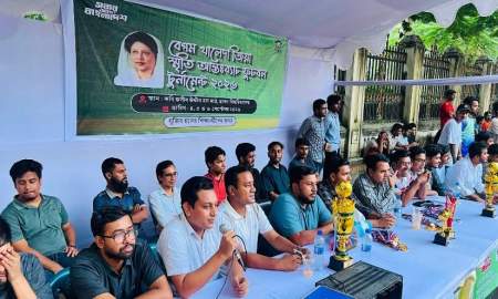 ঢাবিতে  আয়োজিত হলো বেগম খালেদা জিয়া স্মৃতি ফুটবল টুর্নামেন্ট