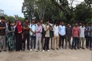 খুবির শিক্ষার্থীদের প্রতিবাদ সমাবেশে আজমল হত্যার সুষ্ঠু তদন…