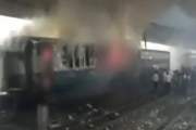 বাসের পর এবার যাত্রীবাহী ট্রেনে আগুন 