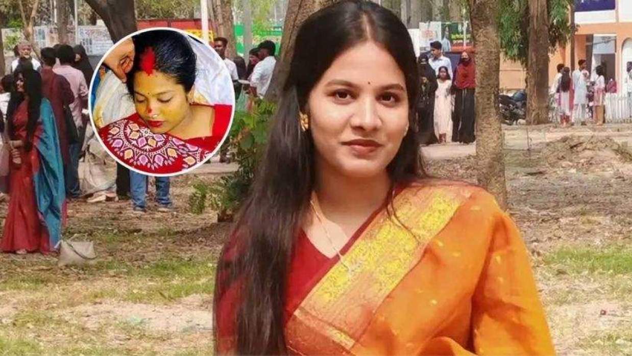  মৃত হবু বউয়ের কপালে সিঁদুর পরিয়ে দিলেন বর 