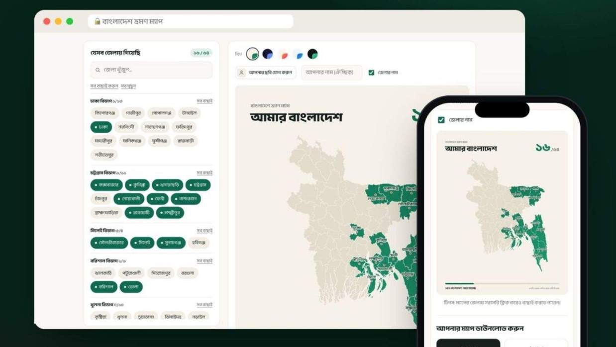 আনসিন বাংলাদেশ ওয়েব প্ল্যাটফর্ম ইন্টারফেস