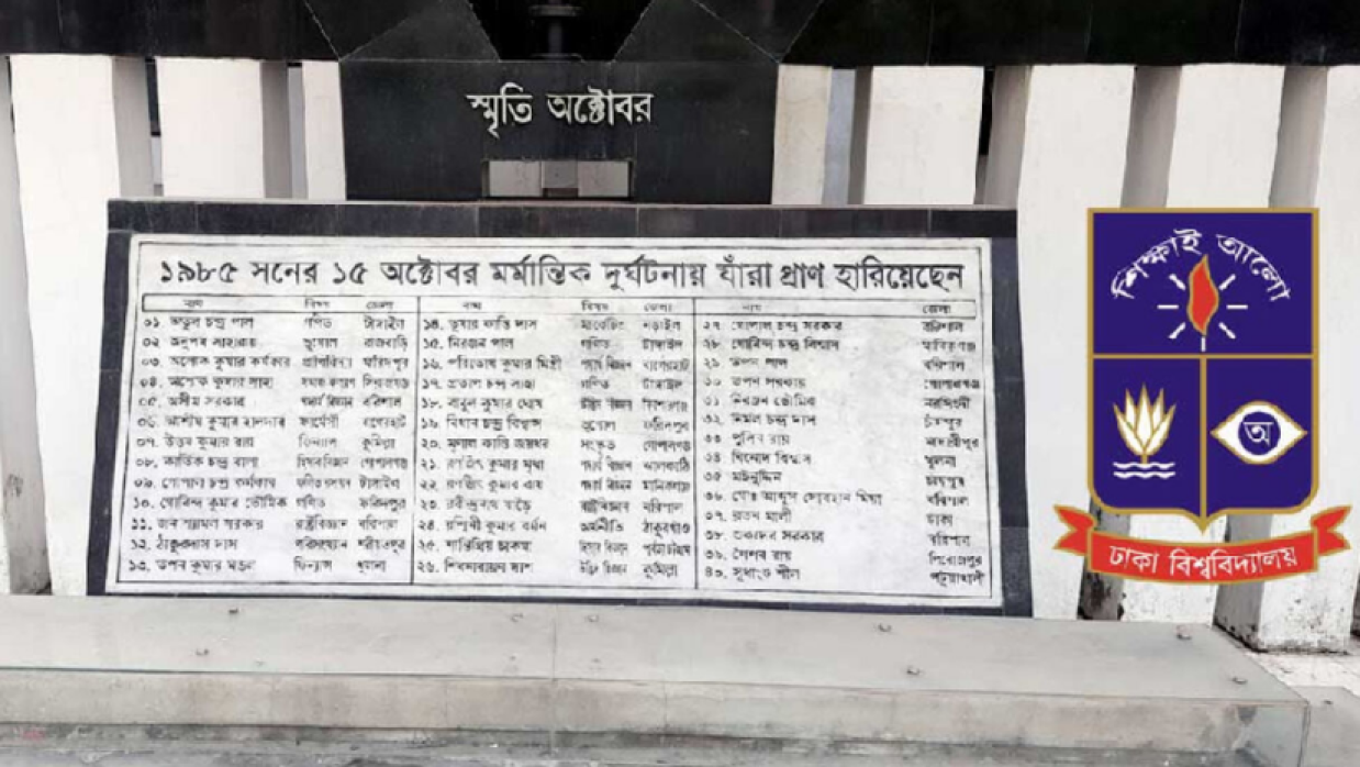 ঢাবির স্মৃতি অক্টোবর ফলক