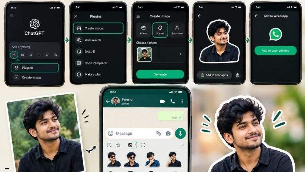 নিজের ছবি দিয়ে স্টিকার তৈরি 