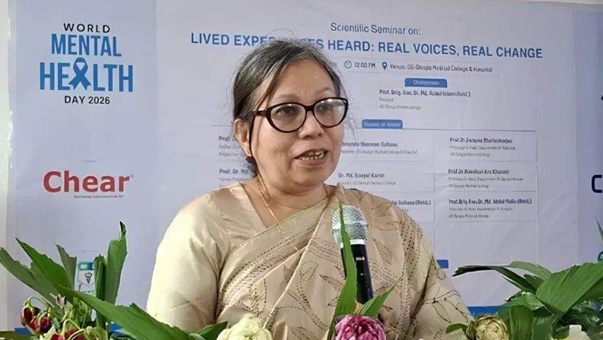 বক্তব্য রাখছেন স্বাস্থ্য শিক্ষা অধিদপ্তরের অতিরিক্ত মহাপরিচালক (চিকিৎসা শিক্ষা) অধ্যাপক ডা. রুবীনা ইয়াসমীন
