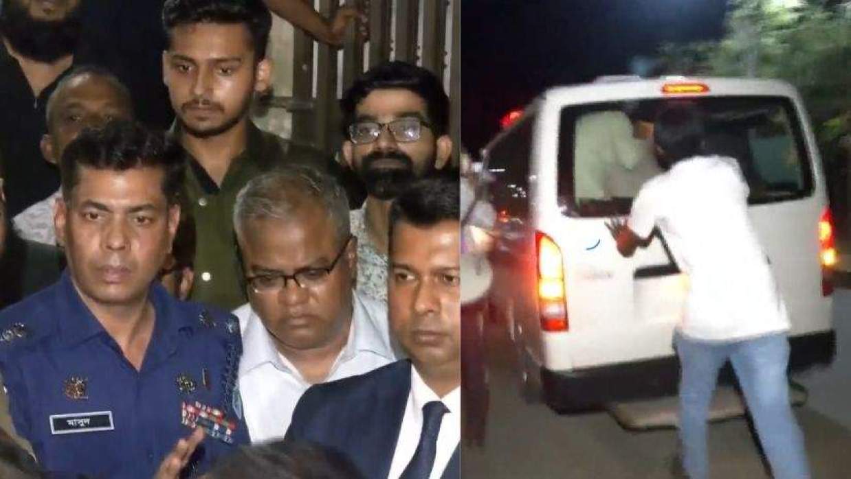 অ্যাম্বুলেন্স করে বের হচ্ছেন চুয়েট ভিসি