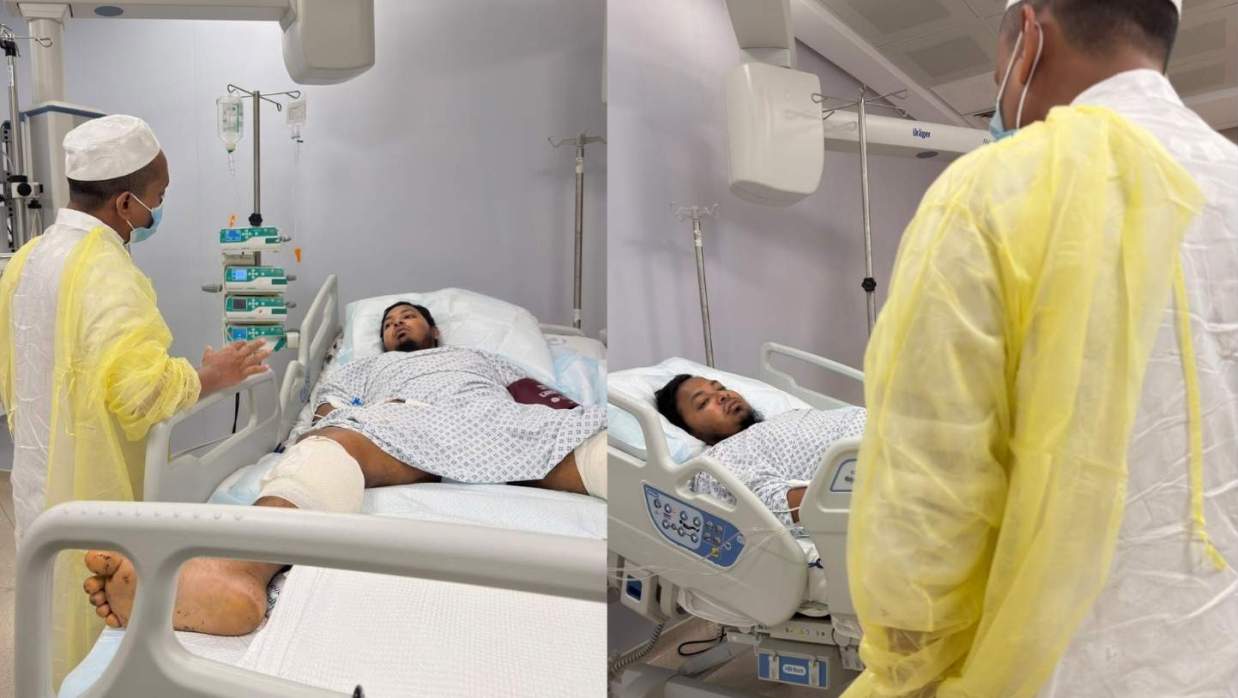 হাসপাতালে চিকিৎসাধীন আহত বাংলাদেশিদের দেখতে এনসিপি নেতা আকরাম হোসাইন