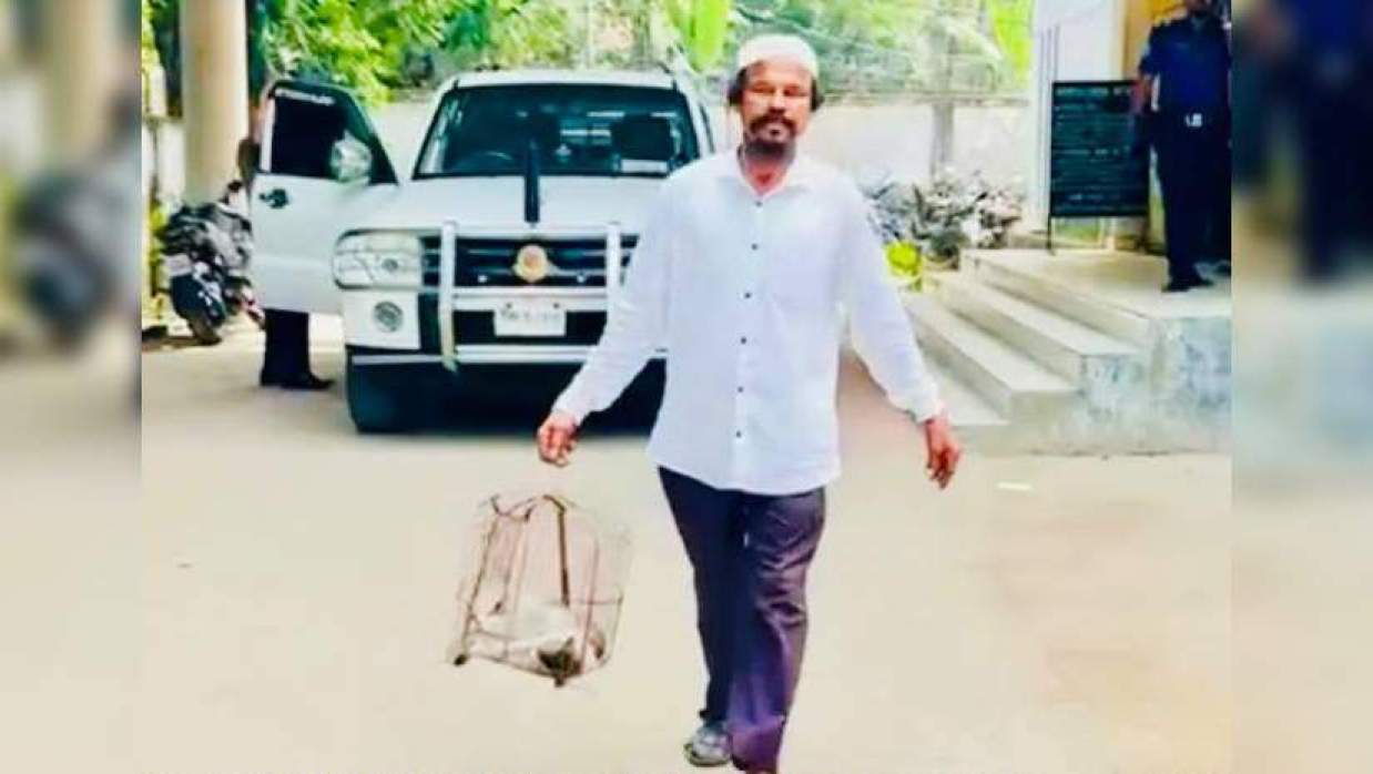 মৃত বিড়াল হাতে সামশুল আলম