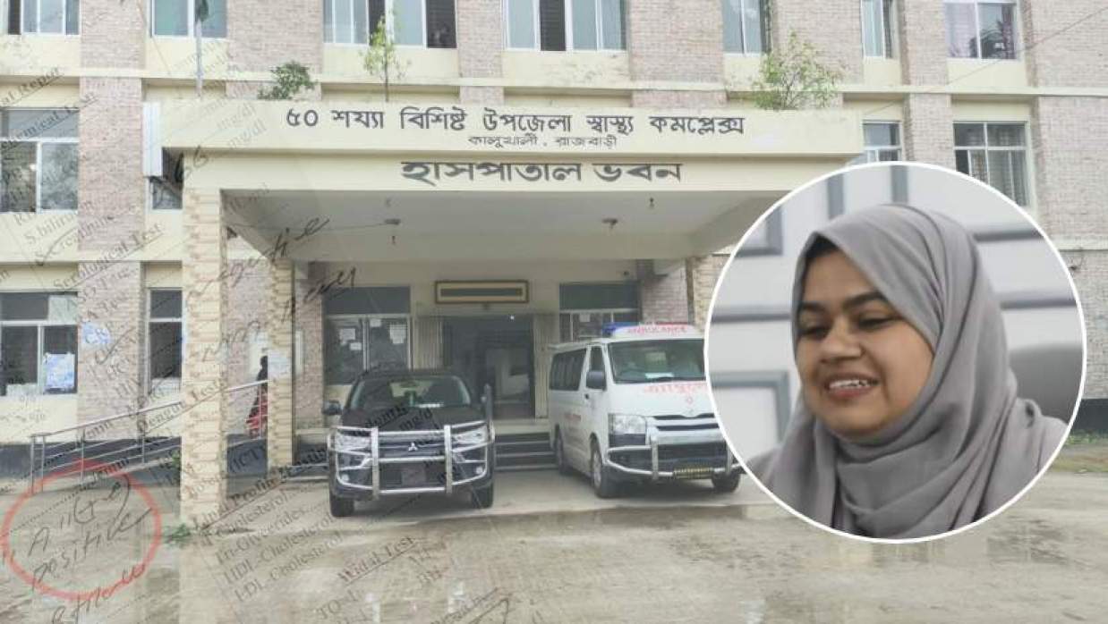 কালুখালী উপজেলা স্বাস্থ্য কমপ্লেক্স, ইনসেটে উপজেলা স্বাস্থ্য কর্মকর্তা