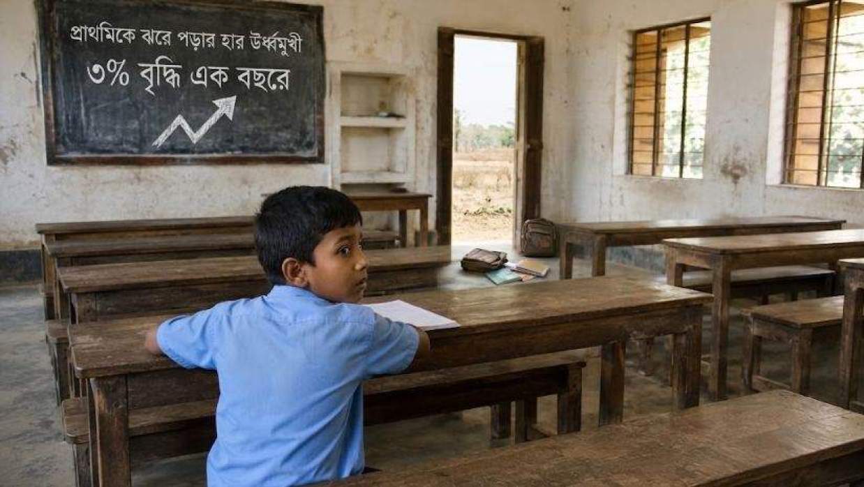 প্রাথমিকের গন্ডি পেরোতে পারছেনা অনেক শিশু